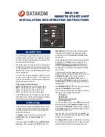 Preview for 1 page of Datakom DKG-154 Installation And Operating Instructions