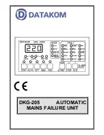 Datakom DKG-205 User Manual предпросмотр