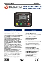 Предварительный просмотр 1 страницы Datakom DKG-209 User Manual