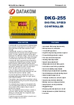 Предварительный просмотр 1 страницы Datakom DKG-255 User Manual