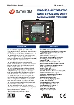 Preview for 1 page of Datakom DKG-509 Manual