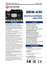 Datakom DKM-430 User Manual preview