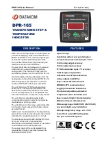 Preview for 1 page of Datakom DPR-165 User Manual