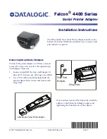 Предварительный просмотр 1 страницы Datalogic FALCON 4400 SERIES Installation Instructions