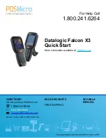 Datalogic Falcon X3+ Quick Start preview