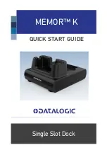 Preview for 1 page of Datalogic MEMOR K Single Slot Dock Quick Start Manual