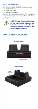 Preview for 2 page of Datalogic MEMOR K Single Slot Dock Quick Start Manual