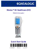 Datalogic Memor X3 Healthcare Quick Start Manual preview