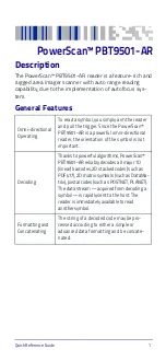 Preview for 9 page of Datalogic PowerScan PBT9501-AR Quick Reference Manual