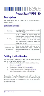 Preview for 11 page of Datalogic PowerScan PD9130 Quick Reference Manual