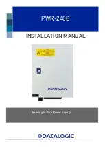 Preview for 1 page of Datalogic PWR-240B Installation Manual