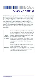 Preview for 9 page of Datalogic QuickScan QBT21 1 Series Quick Reference Manual