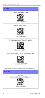 Preview for 30 page of Datalogic QuickScan QBT2430 Quick Reference Manual