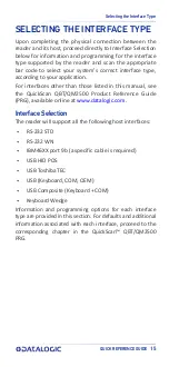 Preview for 25 page of Datalogic QuickScan QBT2500 Quick Reference Manual