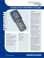 Datalogic Scorpio Specification Sheet preview