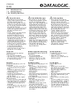Preview for 1 page of Datalogic SE-SR2 Operating Instructions Manual