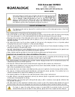 Preview for 1 page of Datalogic SG4-Extended Series Quick Manual