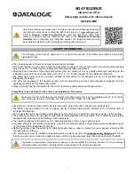 Datalogic SG4 FIELDBUS Series Quick Manual preview