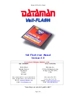 Preview for 1 page of Dataman Vali-Flash User Manual