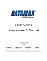 Datamax A-Class A-4310 Programmer'S Manual предпросмотр