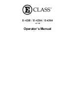 Preview for 1 page of Datamax DMX E E-4204 Operator'S Manual