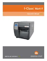 Предварительный просмотр 1 страницы Datamax I-Class Mark II I-4212E/203 Operator'S Manual