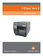 Datamax I-Class Mark II Maintenance Manual preview