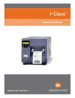 Предварительный просмотр 1 страницы Datamax I-class series Operator'S Manual