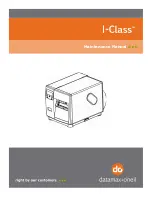 Preview for 1 page of Datamax I-Class Maintenance Manual