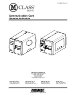 Datamax M-Class Mark II M-4206 Operation Instructions Manual preview