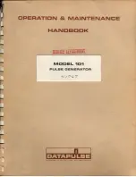Datapulse 101 Operation & Maintenance Handbook preview