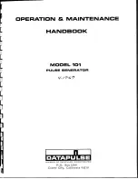 Предварительный просмотр 2 страницы Datapulse 101 Operation & Maintenance Handbook