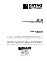 Dataq Instruments DI-188 User Manual preview