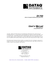 Предварительный просмотр 2 страницы Dataq DI-700 User Manual