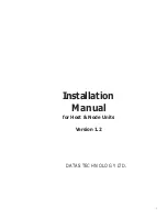 Preview for 1 page of Datas Technology D-100 Series Installation Manual