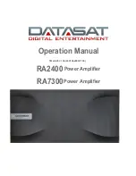 Preview for 1 page of Datasat RA2400 Operation Manual