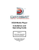 Preview for 1 page of Datasat XD20 Installation And Operating Manual