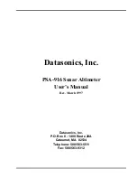 Preview for 1 page of DATASONICS PSA-916 User Manual