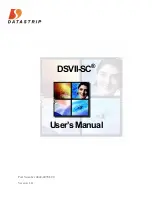 Preview for 1 page of Datastrip DSVII-SC User Manual