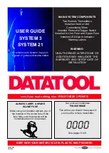 Предварительный просмотр 1 страницы Datatool system 21 User Manual