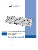 Datavideo AD-200 Main Unit Instruction Manual preview