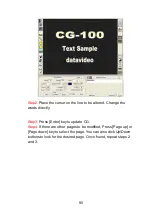 Preview for 95 page of Datavideo CG-100 User Manual