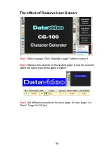 Preview for 98 page of Datavideo CG-100 User Manual