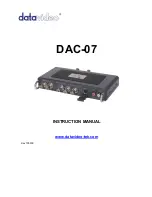 Предварительный просмотр 1 страницы Datavideo DAC-07 Instruction Manual