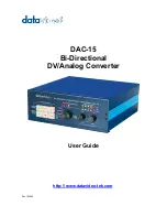 Datavideo DAC-15 User Manual предпросмотр