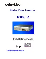 Datavideo DAC-2 Installation Manual preview