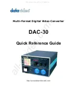 Предварительный просмотр 1 страницы Datavideo DAC-30 Quick Reference Manual