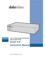 Datavideo DAC-45 Instruction Manual preview