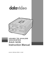 Предварительный просмотр 1 страницы Datavideo DAC-50S Instruction Manual