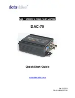 Предварительный просмотр 1 страницы Datavideo DAC-70 Quick Start Manual